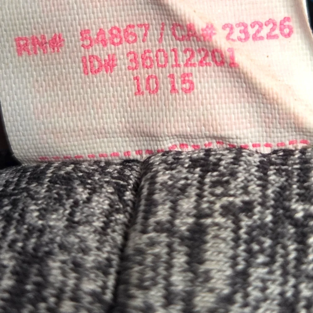 Victoria's Secret PINK Heathered Gray Black White Logo Headband Like New